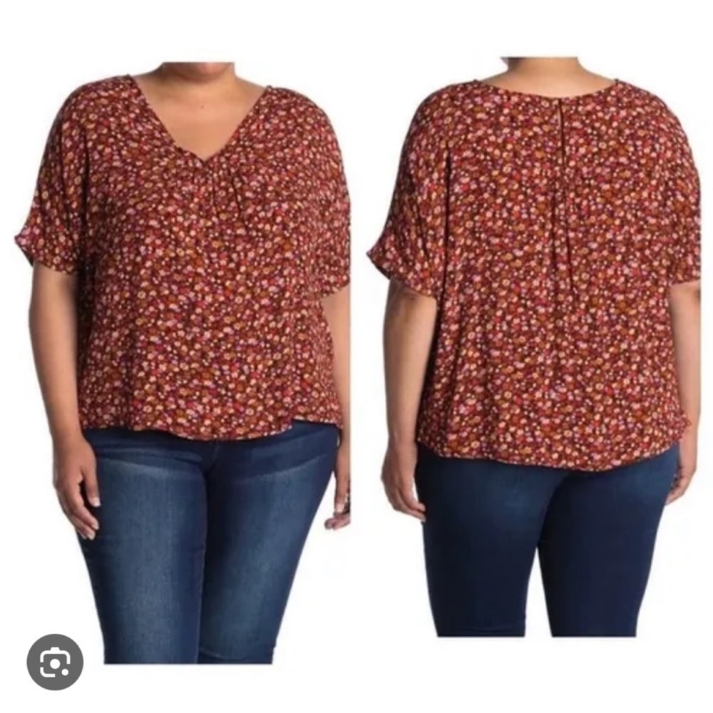 Madewell Rhyme Floral Top in Spring Floral Rusted